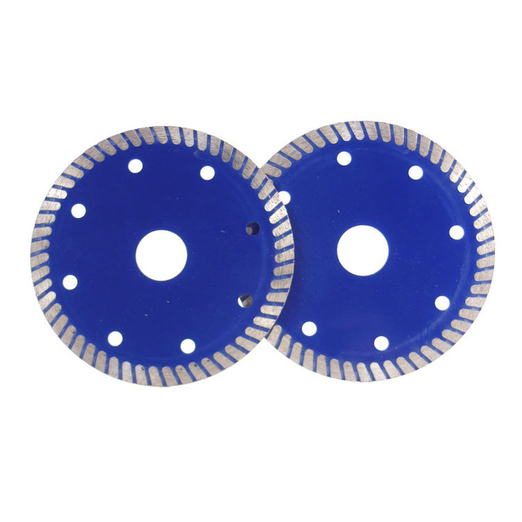 Fullux 5'' 125mm fast cutting small turbo type sharpness diamond marble saw blade for hard stone granite tiles