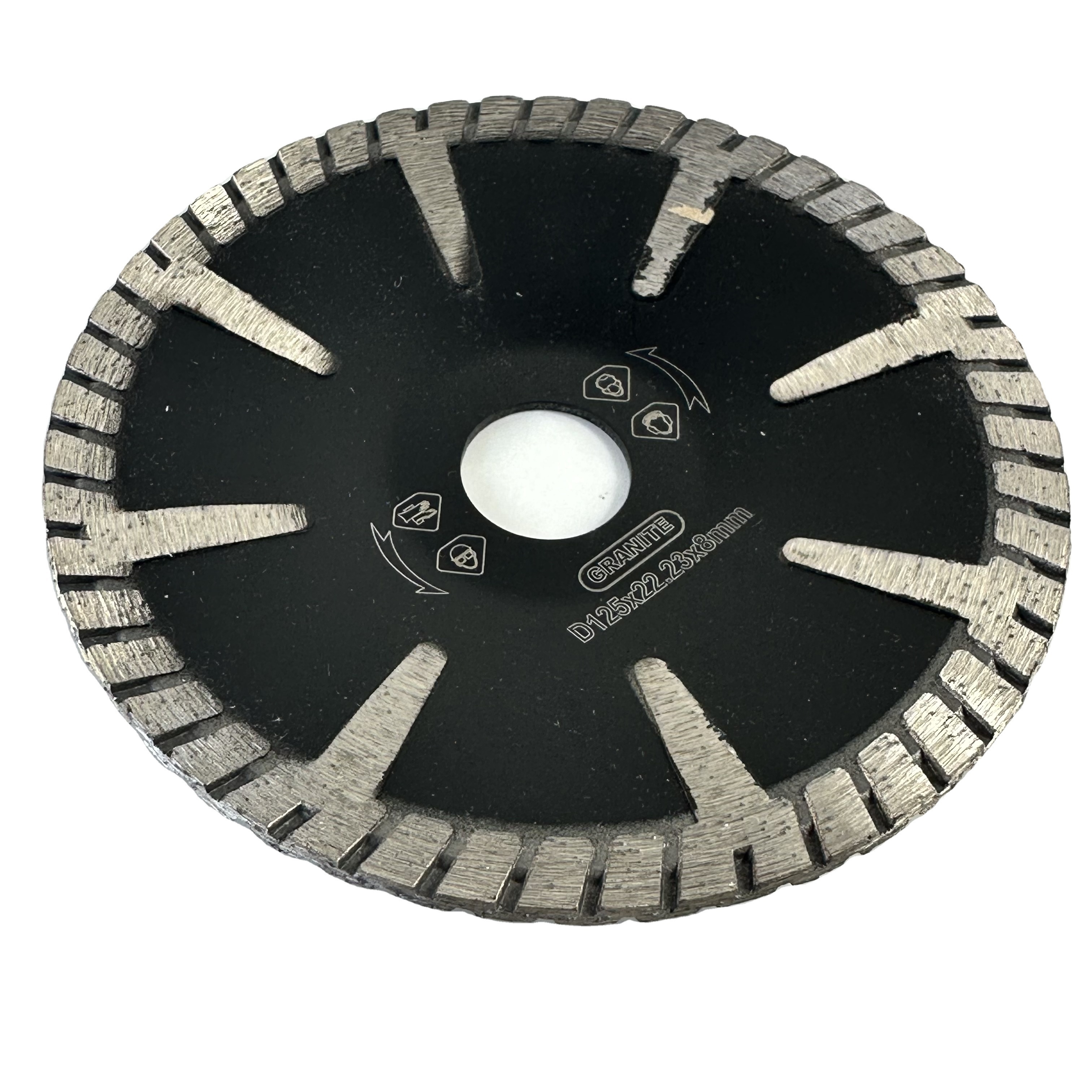 5 Inch 125mm T-segmented Concave curved Diamond Cutting Blade For stone