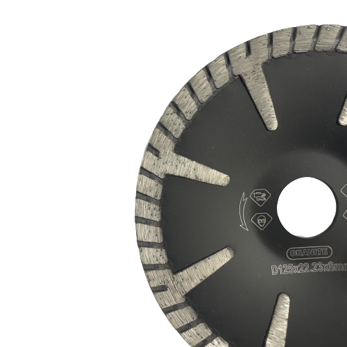 5 Inch 125mm T-segmented Concave curved Diamond Cutting Blade For stone