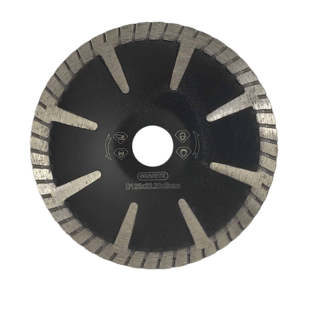 5 Inch 125mm T-segmented Concave curved Diamond Cutting Blade For stone