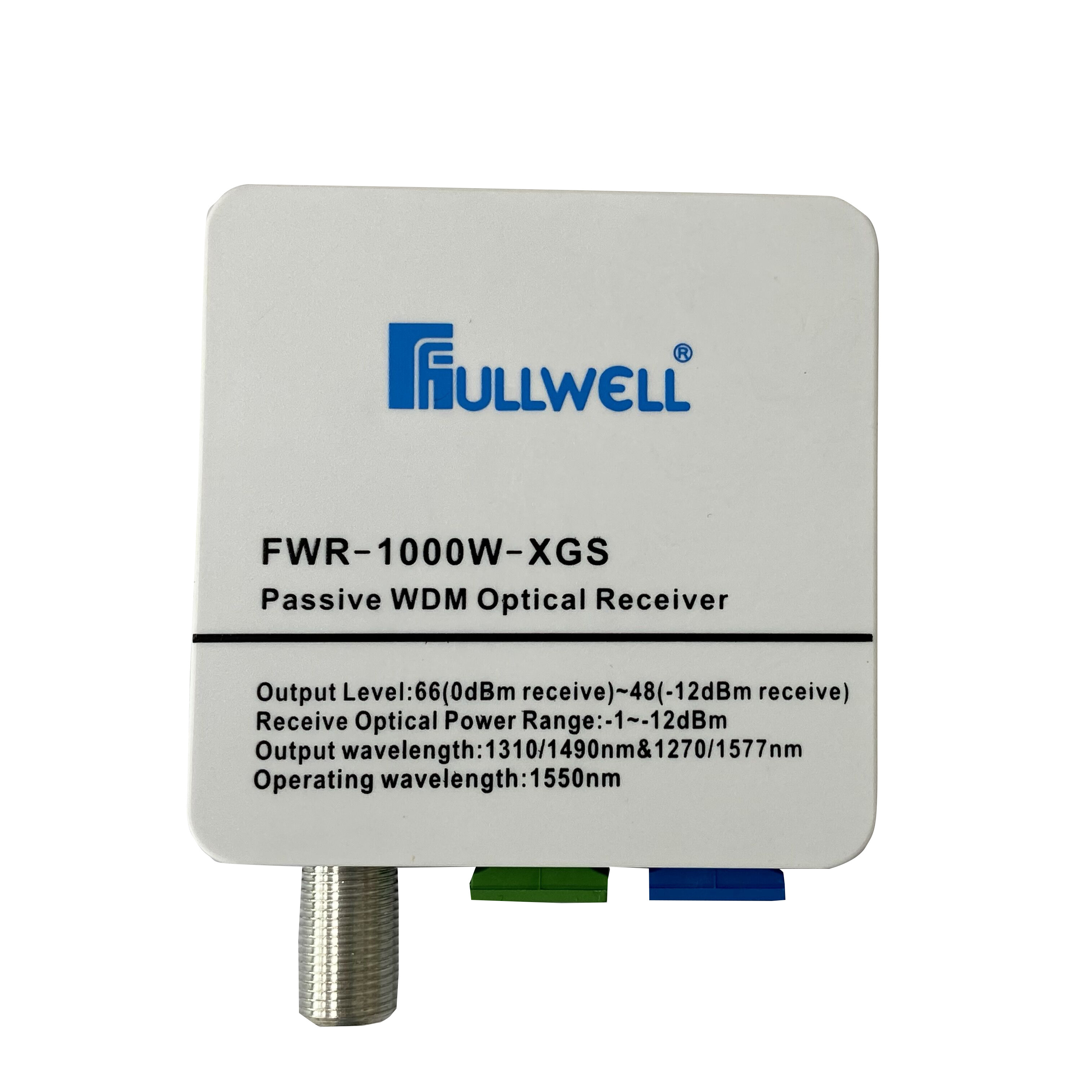 Fullwell FWR-1000W-XGS passive XGS-PON&CATV wdm mini optic receive node with output 66dBuv for HFC FTTH network