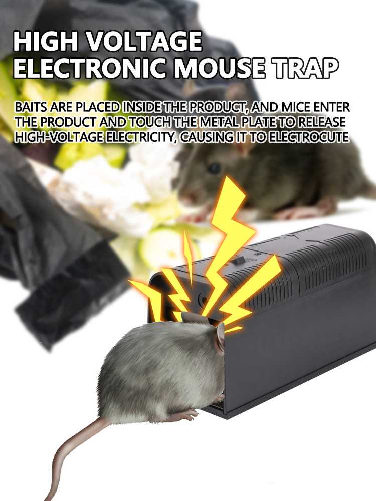 Indoor Electronic Humane Mouse Trap 5000V High Voltage Electric Mouse Rat Trap, Electronic Mouse Rat Mice Killer Trap