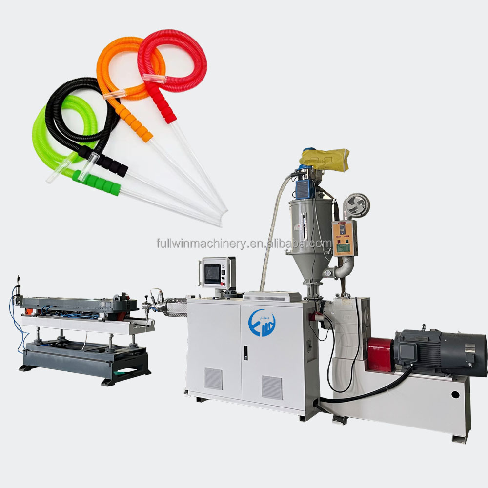 Pe Pvc Single Wall Plastic Flexible Corrugated Pipe Production Line Machines Manufacturing Machine Hoses Electricity Making