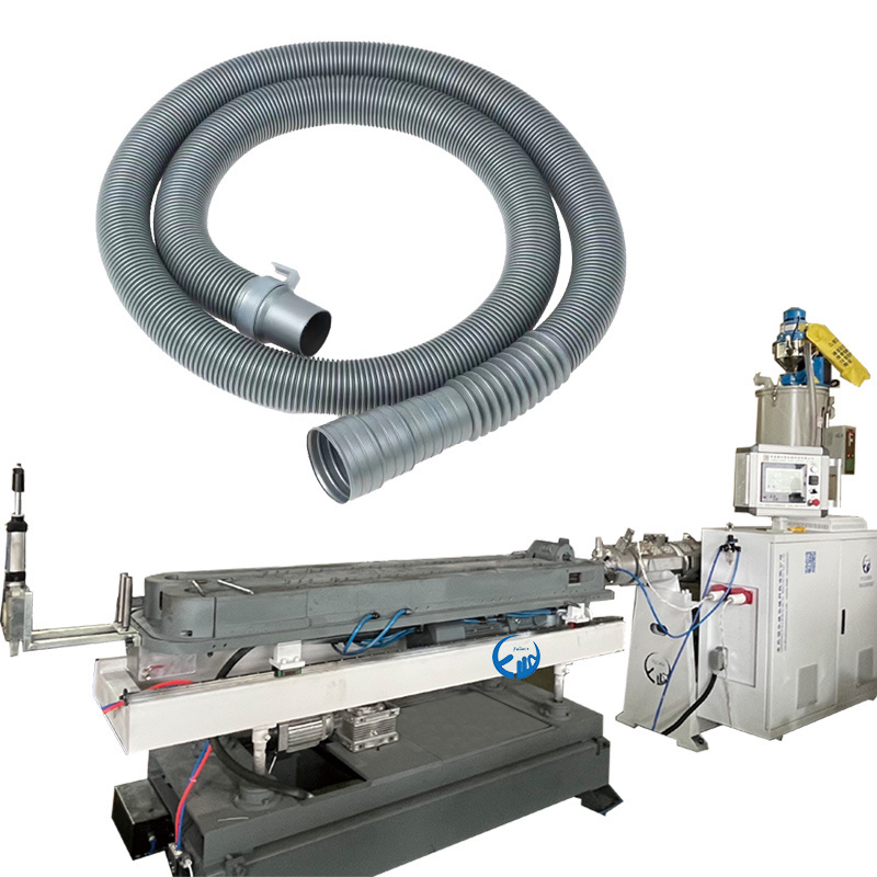 Pe Pvc Single Wall Plastic Flexible Corrugated Pipe Production Line Machines Manufacturing Machine Hoses Electricity Making