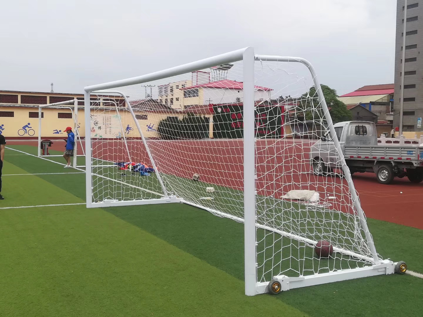 Custom Aluminum Soccer Goal Poles with net Football Gate Football Goal Soccer Net