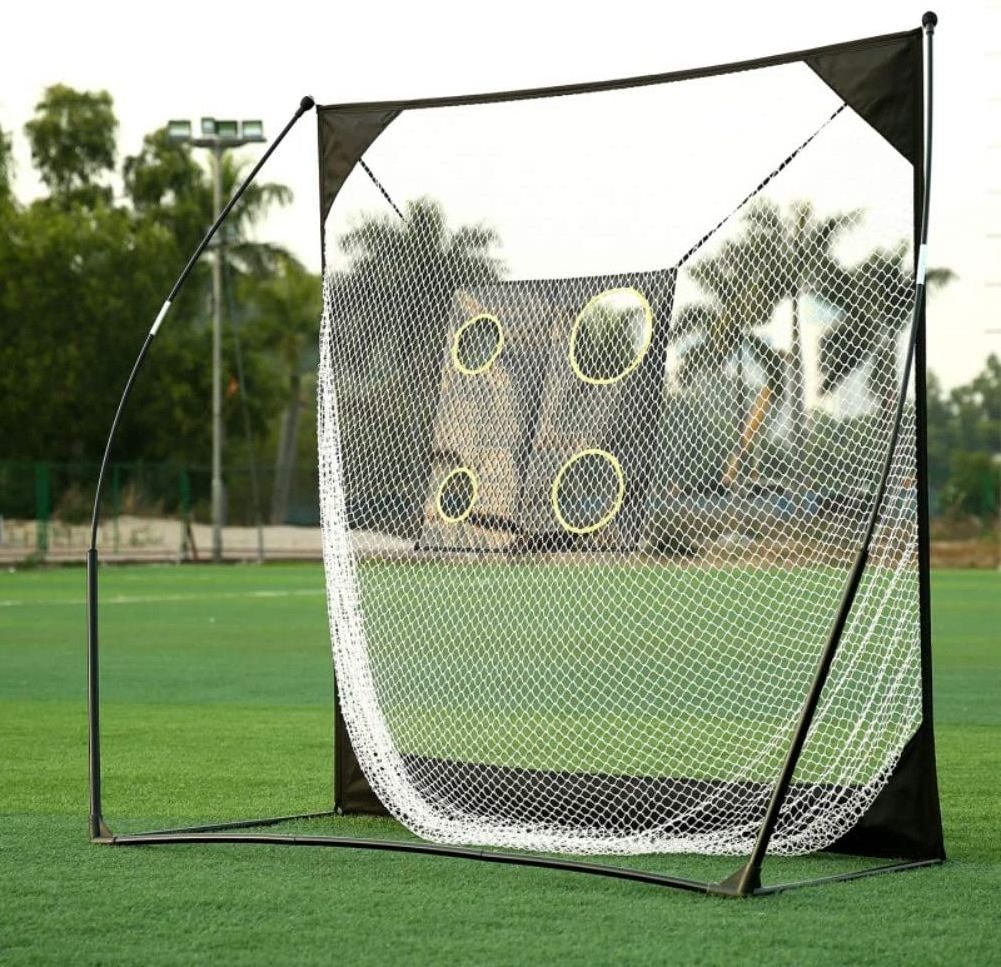 GN05A 8X8 Feet Practice Swing Cutting Training Hitting Dividing New Quad Chipping Blow Up Golf Net Manufacturer