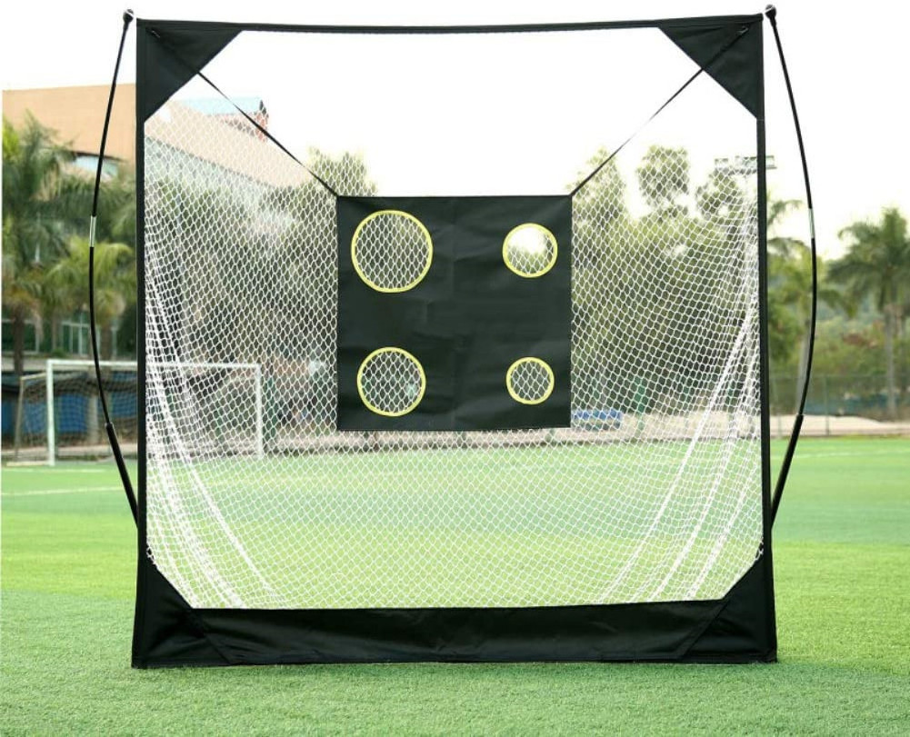 GN05A 8X8 Feet Practice Swing Cutting Training Hitting Dividing New Quad Chipping Blow Up Golf Net Manufacturer