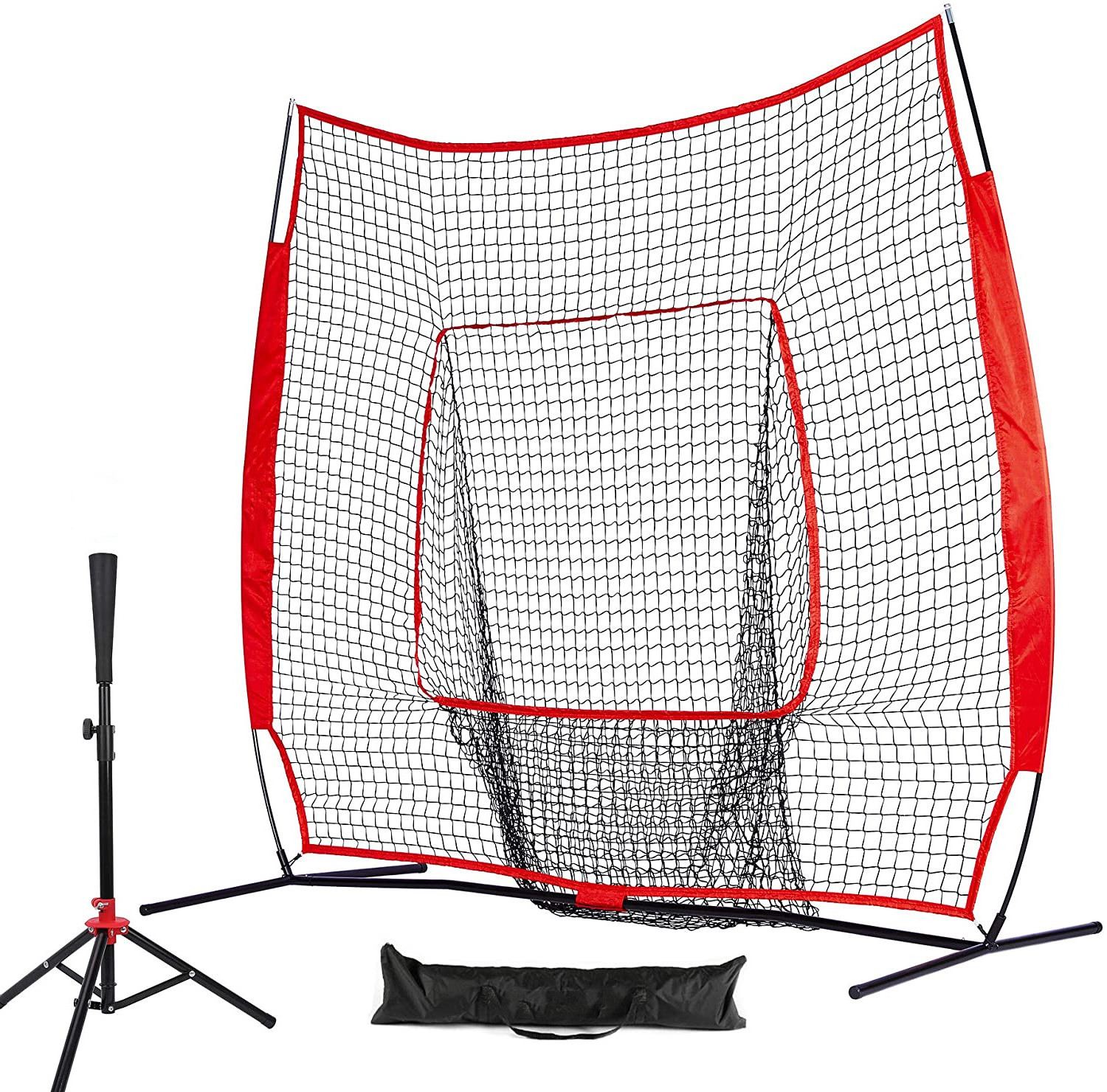 JBN004D Low Price Hot Selling 7x7 Feet Portable Hitting Batting Training Net with Baseball Softball Batting Tee