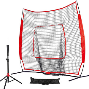 JBN004D Low Price Hot Selling 7x7 Feet Portable Hitting Batting Training Net with Baseball Softball Batting Tee