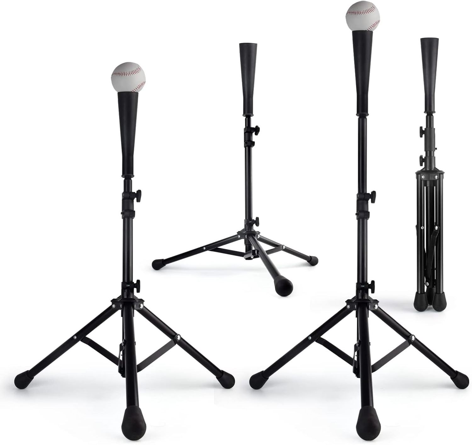 Heavy Duty Baseball Softball Travel Portable Tripod Stand Batting Training Practice Batting Tee