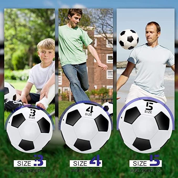 Children Large Pop Up Soccer Ball PU Size 3, Kid Fold Away Football Goal, Soccer Practice Net Soccer Ball