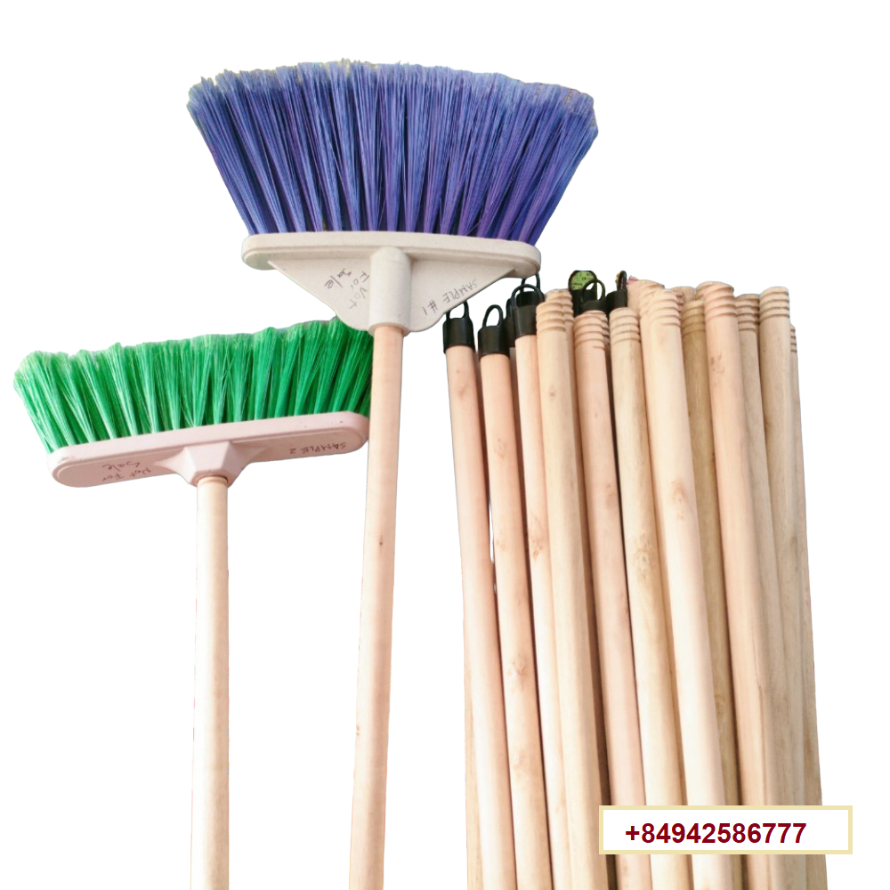 Garden broom with wooden handles natural eucalyptus wholesale exwork price less $0.1x supply bulk best quality