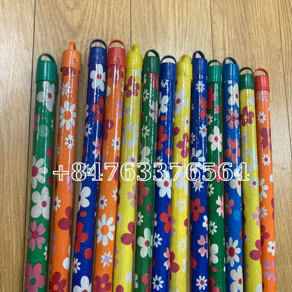 Supplier manufacture wooden broom sticks sale with pvc wooden handle cheapest price from Vietnam