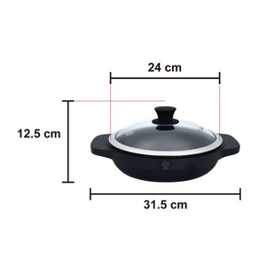 24Cm Non Stick Frying Pan Nanoceramic Coating Pan Healthy Bamboo Charcoal Cookware Set