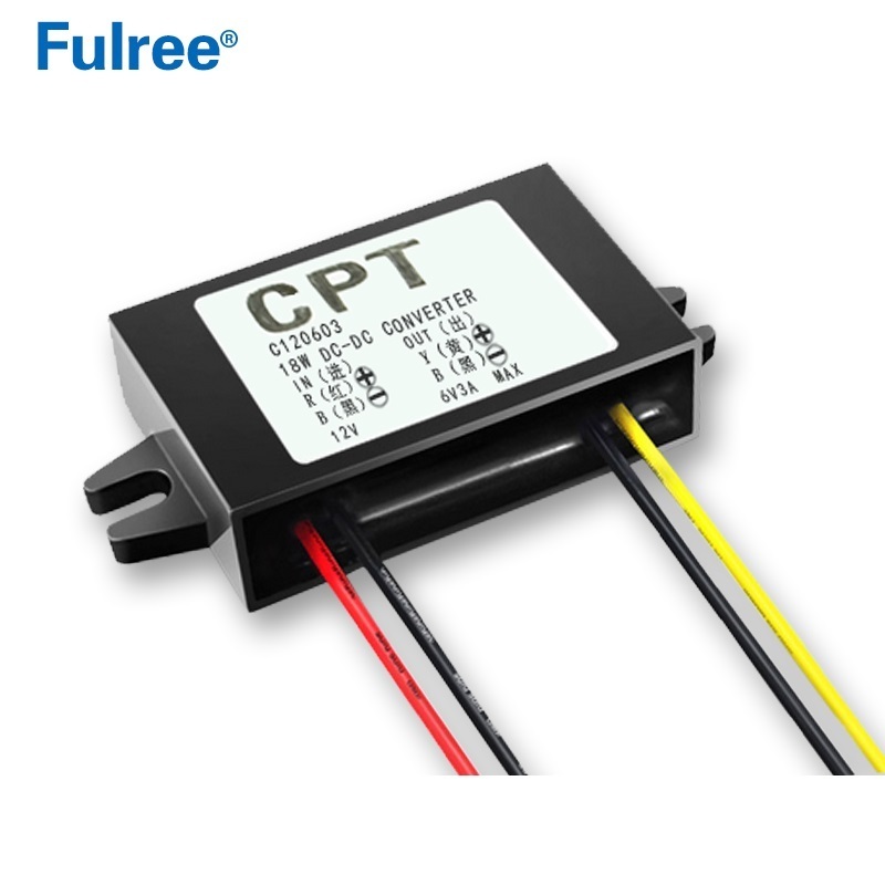 Fulree 12V to 6V 3A DC DC Buck Converter Step Down Module 12 Volt to 6 Volt 3 Amp Car Power Supply