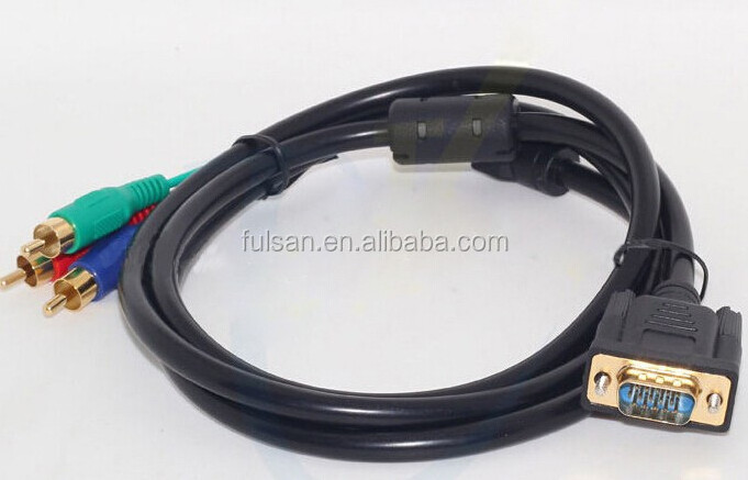 High Speed VGA to 3 RCA Cable Male to Male