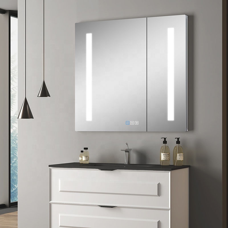 Small Size Stainless Steel Medicine cabinet Bathroom mirror cabinet with lock