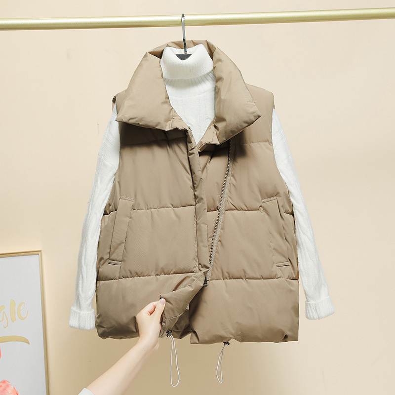 High quality wholesales fashion women's woven waistcoat,polyester padding, quilted line vest,winter clothing,elastic string