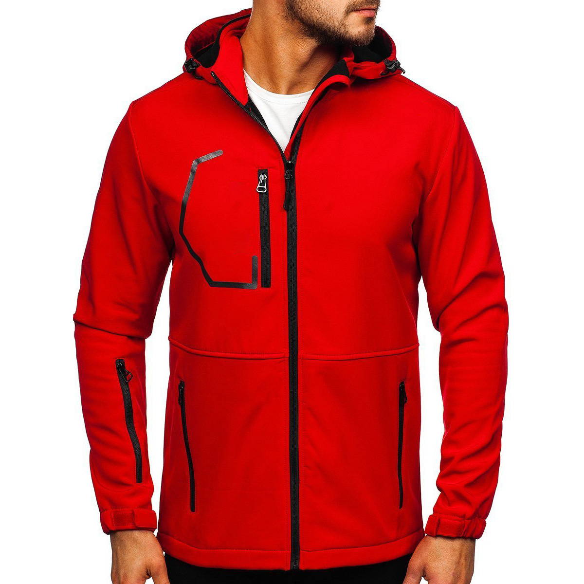 Custom Mens And Womens Softshell Jackets For Sport Style Men's Reflecetive Jacket In Men Red New Arrival 2021 Outdoor Soft Shell