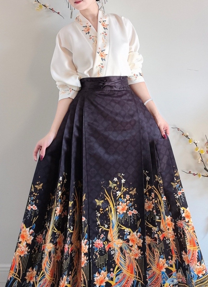 Wholesale of factory horse face skirt sets for women's new Chinese style new women's clothing Hanfu for women