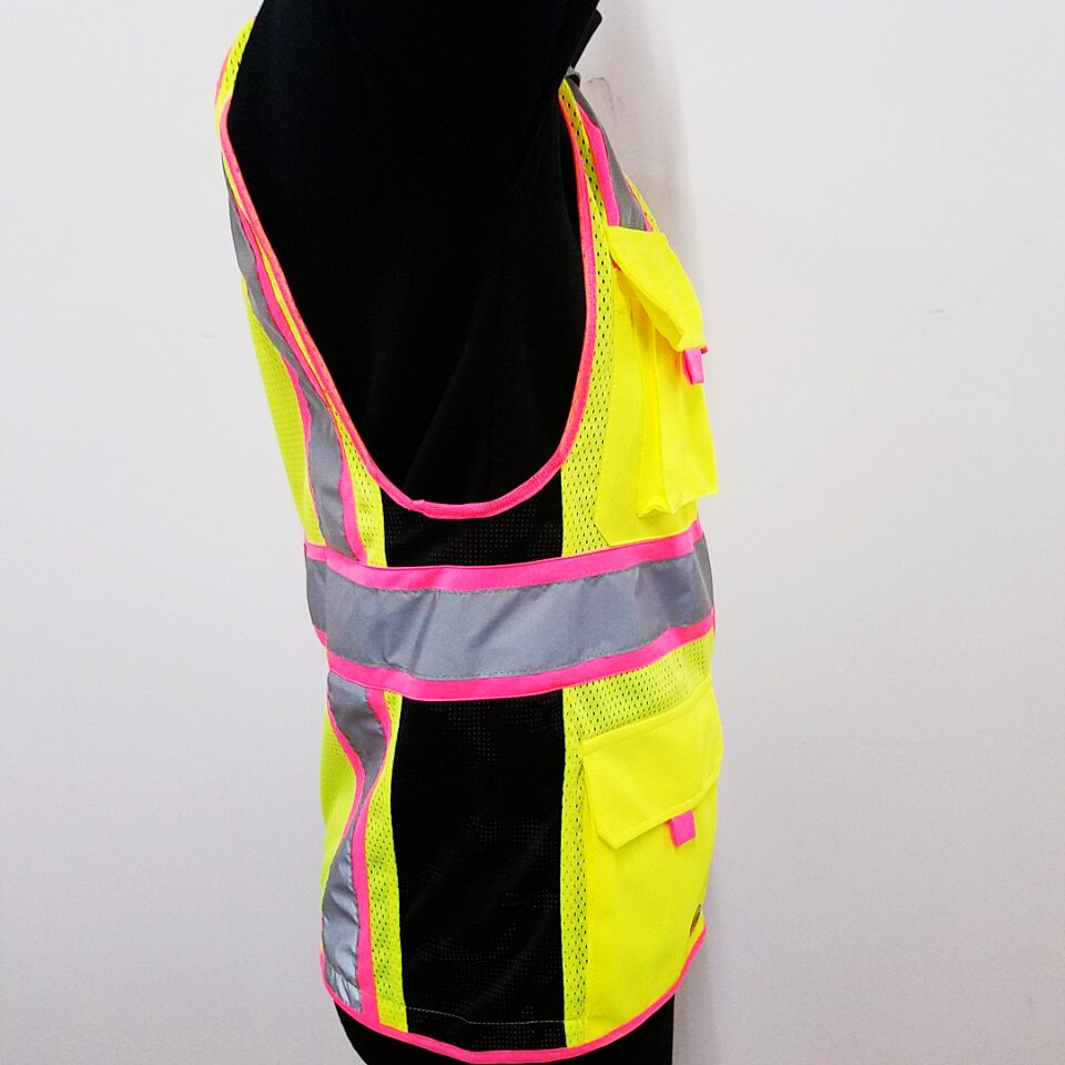 Pink Reflective Hi-Visibility Mesh Women Safety Vest