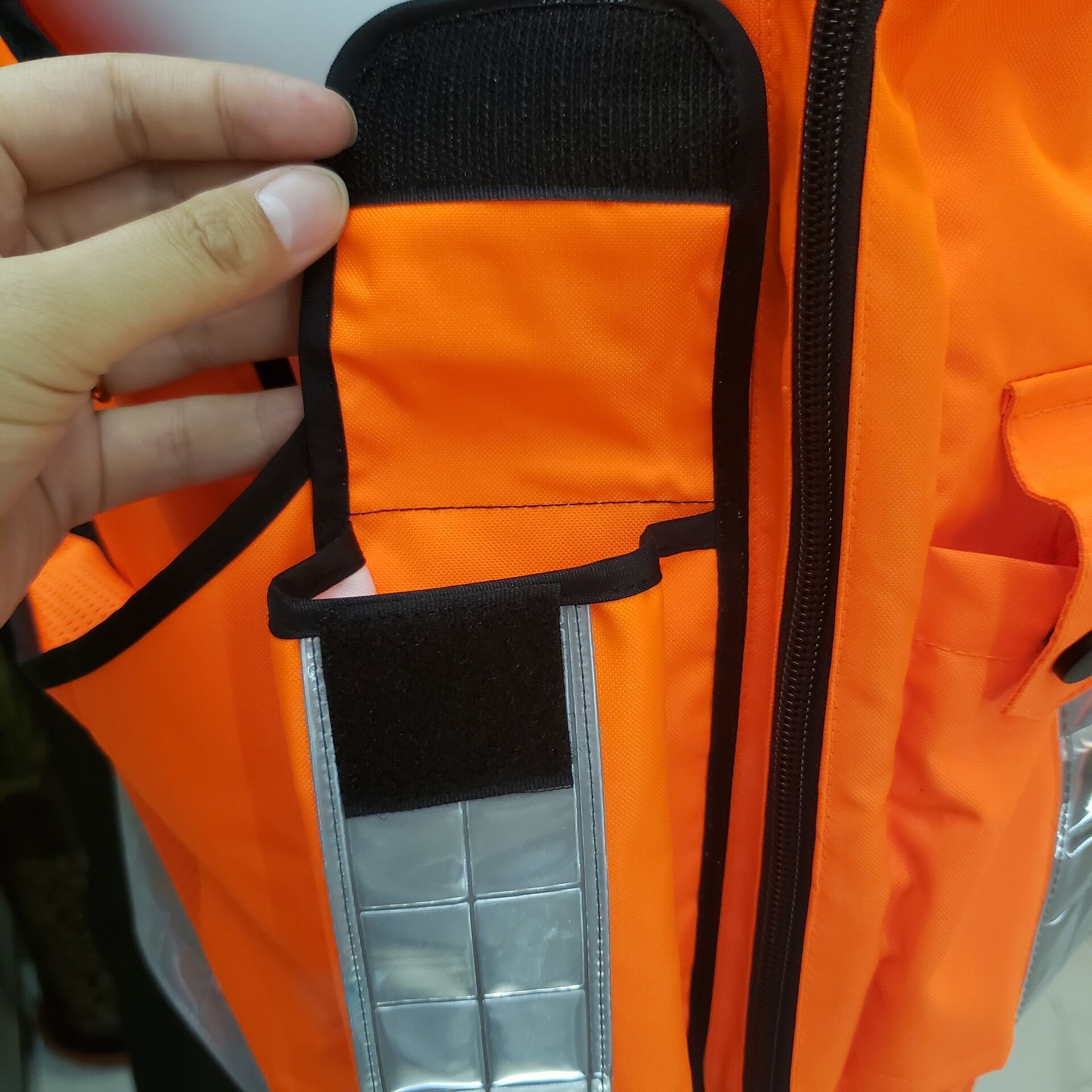 Emergency  Fluorescence Orange Hi Visibility Safety EMS Paramedic Safety First Aid Vest