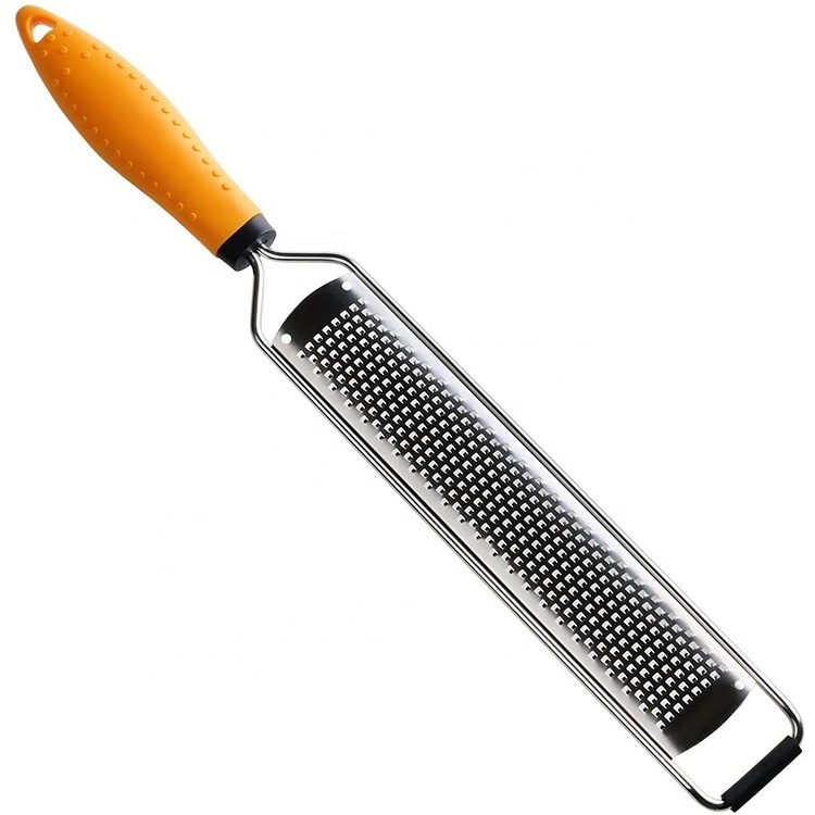 Stainless Steel Grater Long Cheese Zester Non-slip Grip Handle Nutmeg Graters For Kitchen Lemon Zester