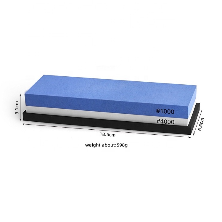 Whetstone Sharpening Stone 1000/4000 Grit - Knife Sharpener Stone - Waterstone Rubber Stone Holder Included