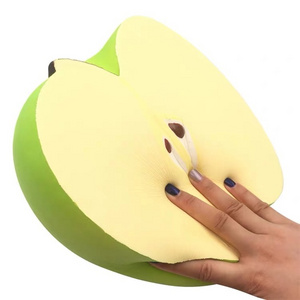 Slow Rising Jumbo Squishies Toy 10 Inch Super Big Half-Apple Shape Squishy Toy Soft Squeeze