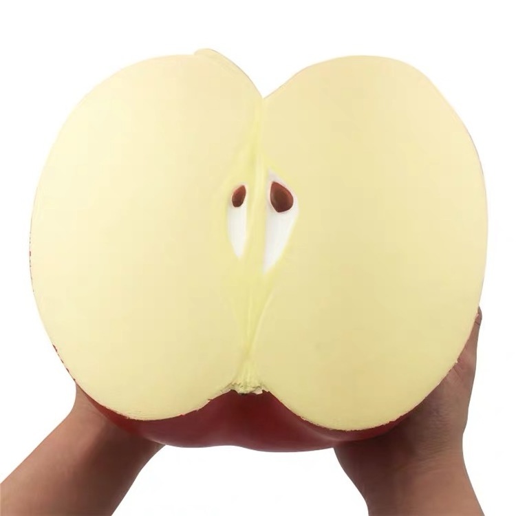 Slow Rising Jumbo Squishies Toy 10 Inch Super Big Half-Apple Shape Squishy Toy Soft Squeeze