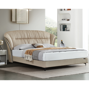 Modern Furniture Velvet Fabric Slat Dormitory Room Cama Double King Queens Beds Metal Frame Wood Upholstered Bed