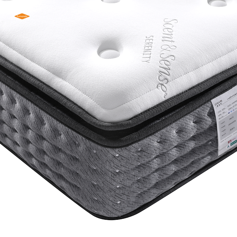 Hypo-allergenic White Top King Size Multifunctional Fabric Bonnell Spring Pillow Top Mattress With High Resilience Foam