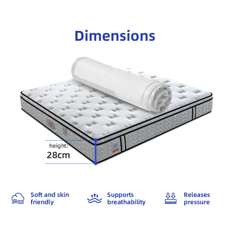 Euro Style King Size Hotel Bed Mattress Sleep Well Latex Foam Compressed Independent Pocket Spring Mattress In A Box