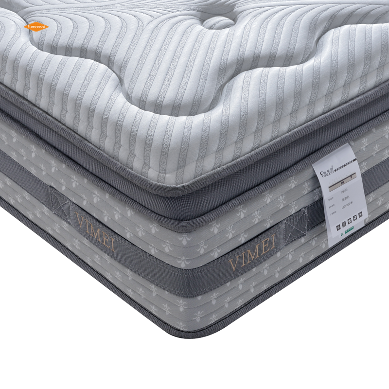 Popular Canada euro Box Full Size Mattress Sleeping Memory Foam Pocket Rolled Up Spring Hybrid Mattress