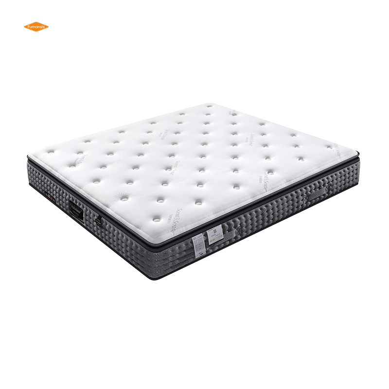 Hypo-allergenic White Top King Size Multifunctional Fabric Bonnell Spring Pillow Top Mattress With High Resilience Foam