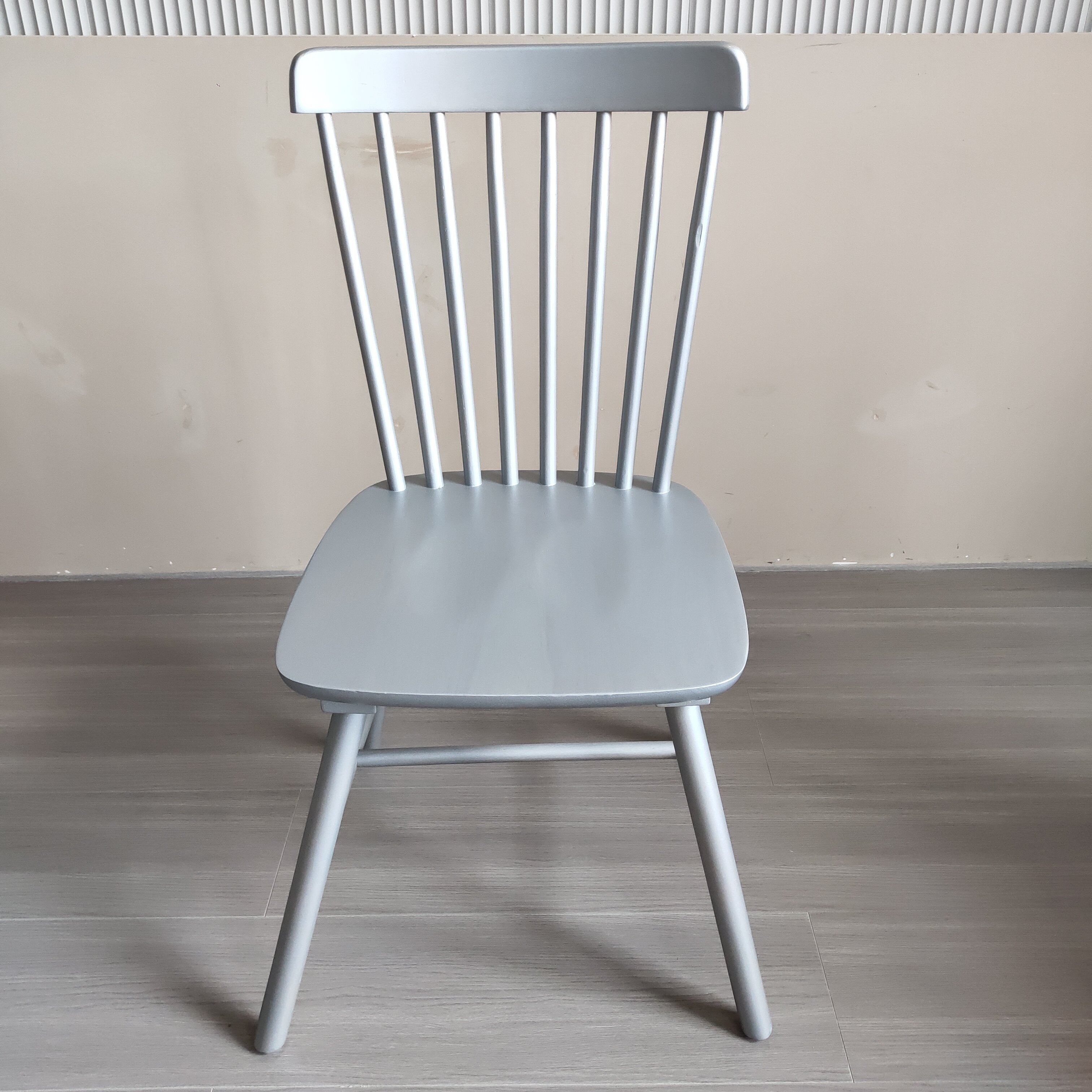 Spindle back dining chair wedding event wooden windsor chair solid wood grey design dining chair