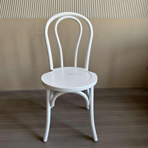 Modern solid wood dining chair white dining chair furniture restaurant bentwood chair