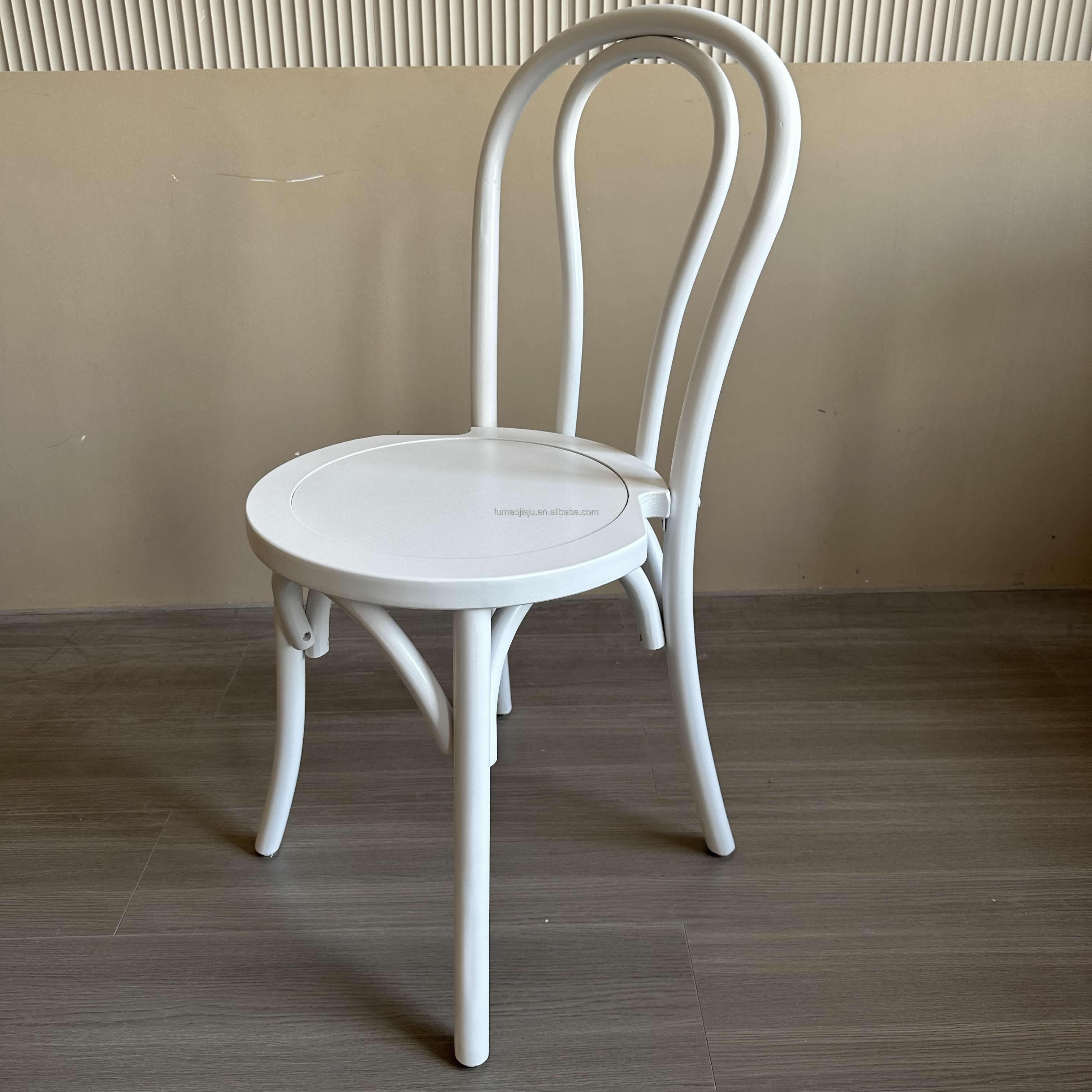 Modern solid wood dining chair white dining chair furniture restaurant bentwood chair