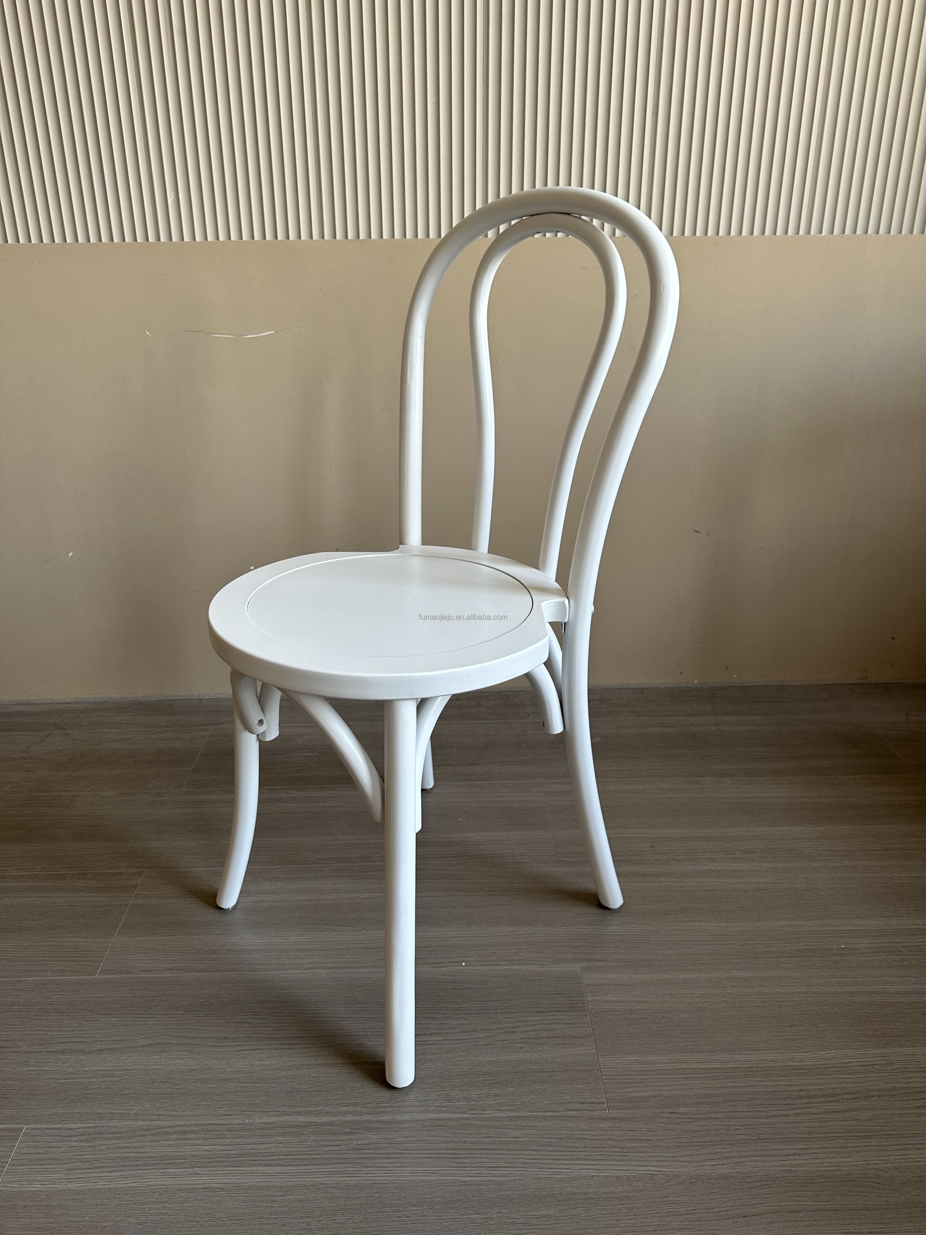 Modern solid wood dining chair white dining chair furniture restaurant bentwood chair