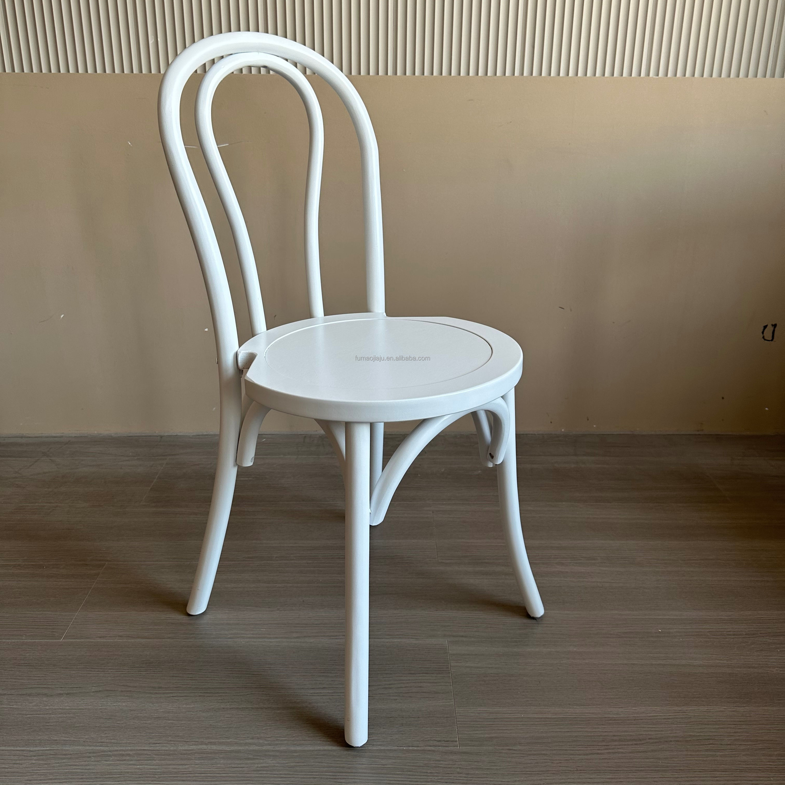 Modern solid wood dining chair white dining chair furniture restaurant bentwood chair