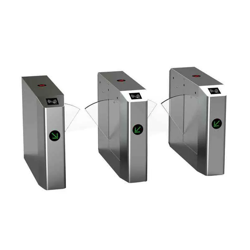 Fumoter Flap Barrier Turnstile Gate Access Control System with Face/Fingerprint/RFID Card Reader Support Single/Dual Lane