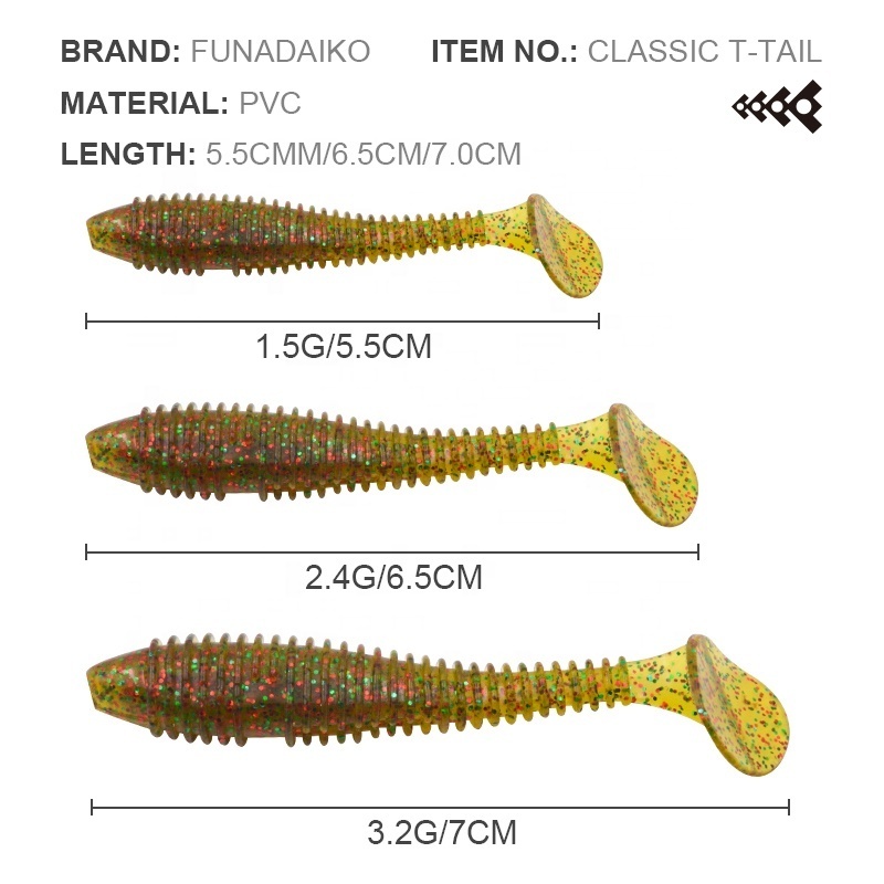 FUNADAIKO worm soft lures fishing artificial silicone bait soft plastic lure attractive lead Hooks swimbait swivel bass tackle