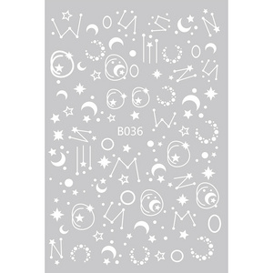 B036 3D Star And Moon Nail Stickers  Constellation Nail Art Decorations Decals