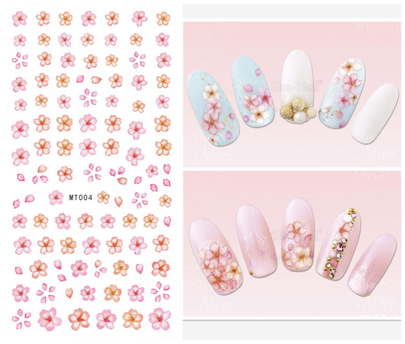 MT001-MT012 3D Adhesive Daisy 2D Nail Art  Stickers Flower Nail  Wraps Decorations  Decals