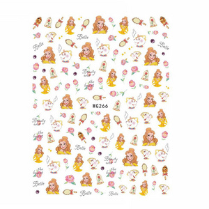 WG266-WG296 3D Cartoon Stickers Children Manicure Wraps Fairy Tale Nail Art Decorations Decals