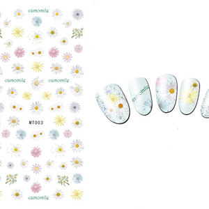 MT001-MT012 3D Adhesive Daisy 2D Nail Art  Stickers Flower Nail  Wraps Decorations  Decals