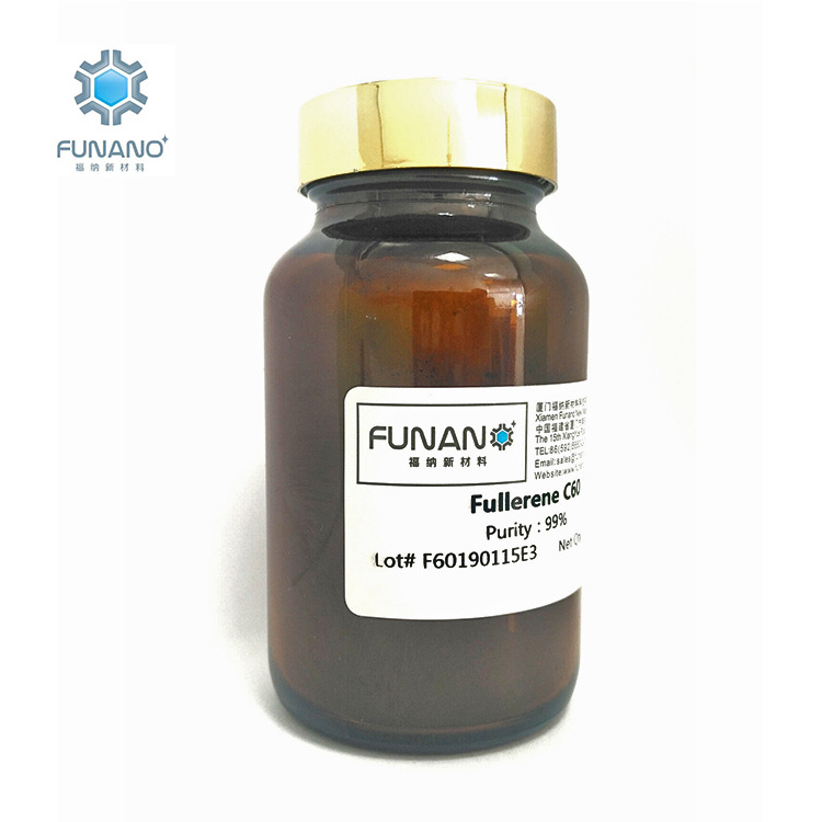 Manufacturer Funano Chemical Reagents Cosmetic Carbon Black Powder C60 99 High Purity Fullerene C60 With 99%  raw materials