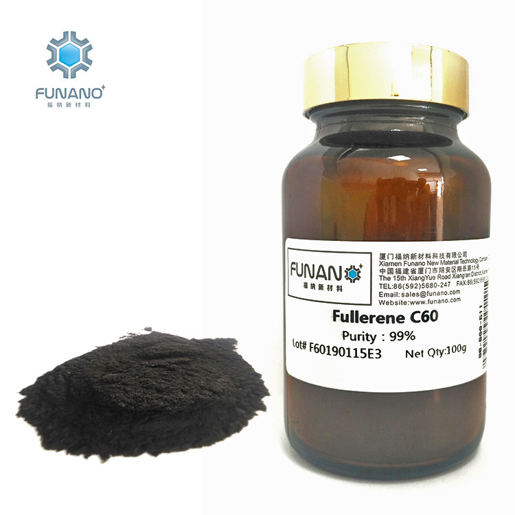 Manufacturer Funano Chemical Reagents Cosmetic Carbon Black Powder C60 99 High Purity Fullerene C60 With 99%  raw materials