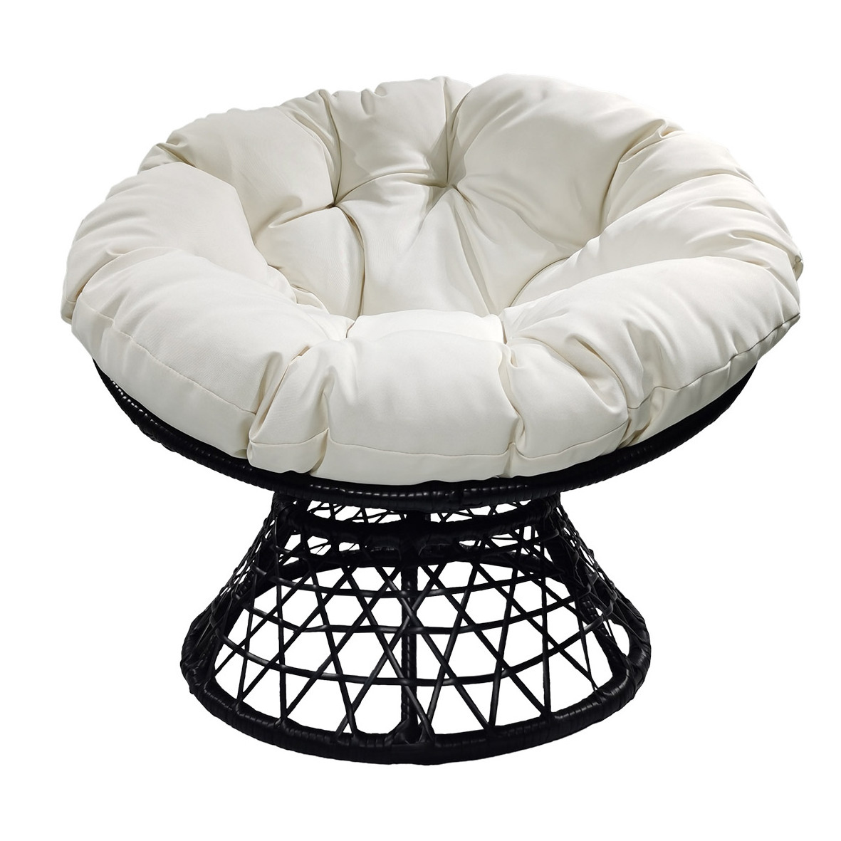 Cushion Patio Swivel Rattan Wicker Papasan Chair Ball Chair Outdoor Round Papasan Chair