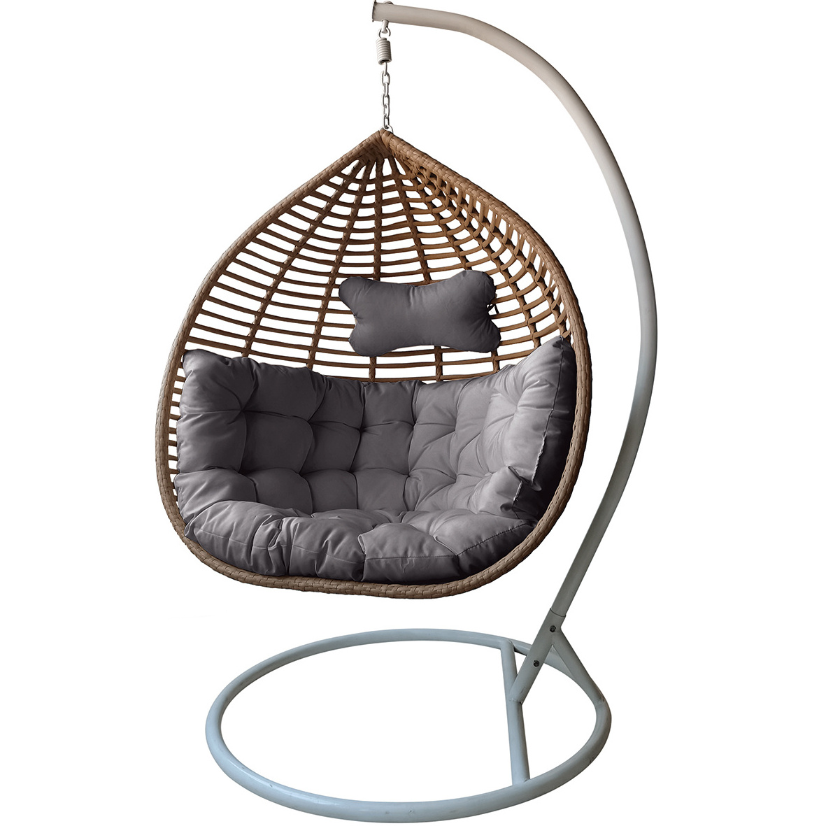 Garden Furniture indoor hanging chair swing outdoor patio swing chair with stand and cushion